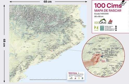 100 CIMS - MAPA DE RASCAR 1/400 000 MURAL | 9788470111419 | AA.DD. | Llibreria Drac - Llibreria d'Olot | Comprar llibres en català i castellà online