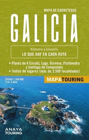 MAPA DE CARRETERAS GALICIA (DESPLEGABLE), ESCALA 1:340.000 | 9788491588603 | ANAYA TOURING | Llibreria Drac - Llibreria d'Olot | Comprar llibres en català i castellà online