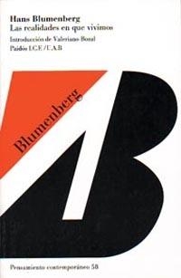 REALIDADES QUE VIVIMOS, LAS | 9788449306358 | BLUMENBERG, HANS | Llibreria Drac - Llibreria d'Olot | Comprar llibres en català i castellà online